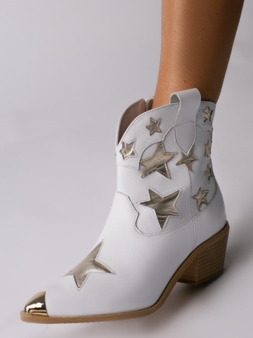 Ciocate Galaxy Rebel piele naturala alba si stelute aurii