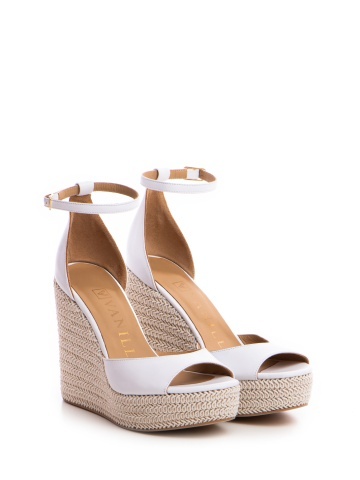 Platforme Starstruck piele naturala alba