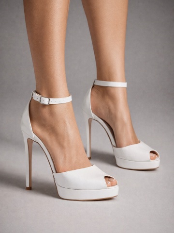 Sandale Beijing, piele naturala, albe