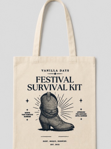 Tote Bag Vanilla Days Festival Survival Kit
