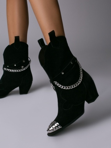 Ciocate Caron Piele Intoarsa Neagra Varf mare cu tinte