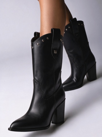 Ciocate Arizona toc inalt, piele neteda neagra si accesorii argintii