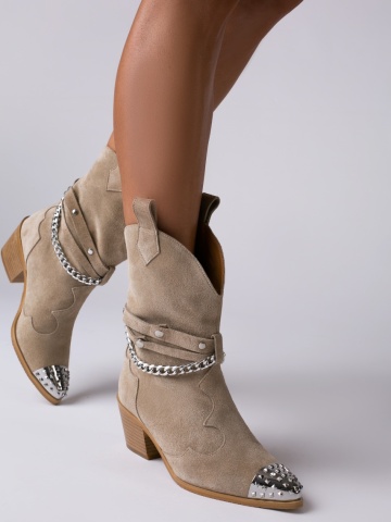 Ciocate Odyssey Piele Intoarsa Varf mare cu tinte talpa bej