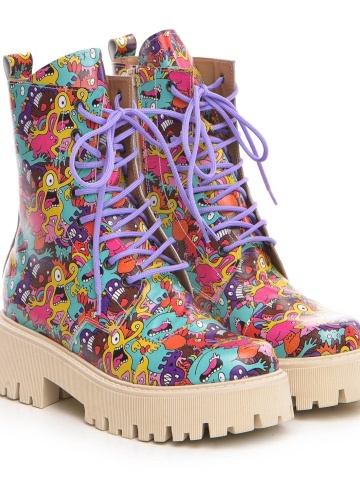 Ghete Monsters piele imprimeu