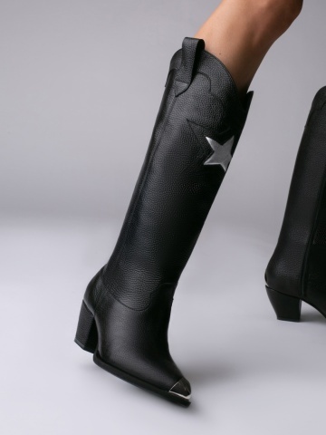 Ciocate Supernova piele naturala bizon negru si accesorii argintii – Outlet