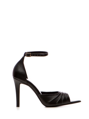Pantofi Odessa piele naturala neagra cu toc subtire