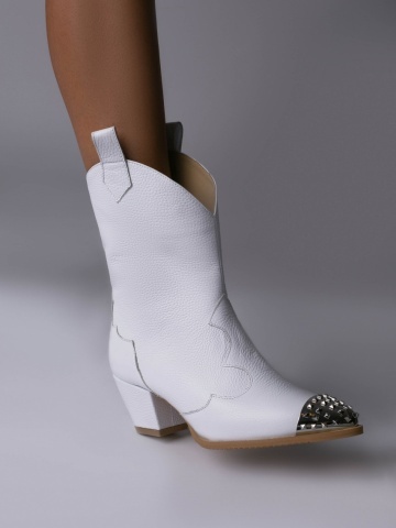 Ciocate Burundi piele bizonata alba si accesorii argintii