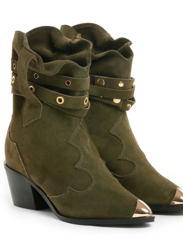 Ciocate Emira Piele Intoarsa Kaki talpa neagra