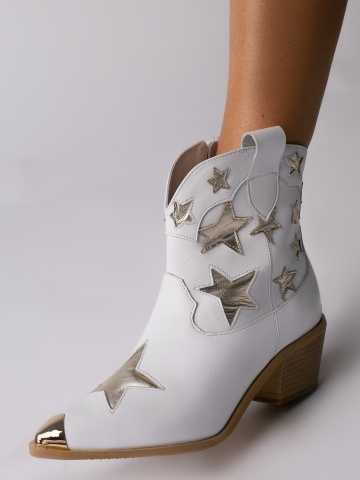 Ciocate Galaxy Rebel piele naturala alba si stelute aurii