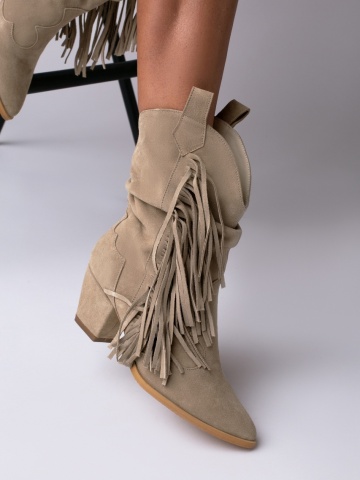 Ciocate Lituania Piele Intoarsa cu Franjuri Laterali