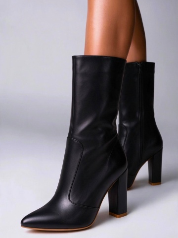 Cizme Teo piele naturala de culoare neagra