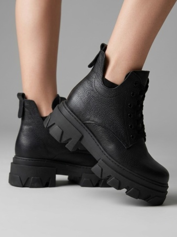 Ghete Roam Piele Naturala bizonata cu decupaj