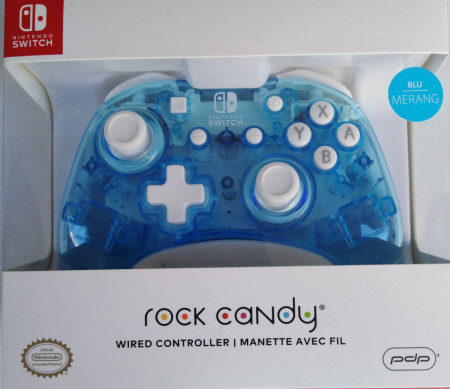 Nintendo Switch Wired Controller Rock Candy Mini Blu-Merang