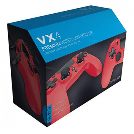 PS4 Wired Controller VX4 Red Gioteck