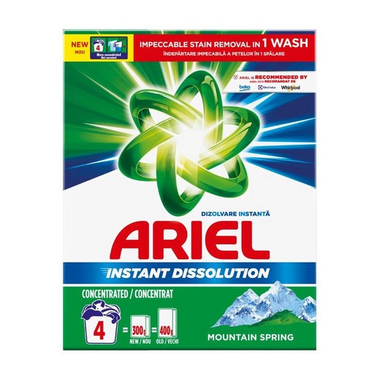 Detergent automat pudra concentrat Ariel Instant Dissolution Mountain ...