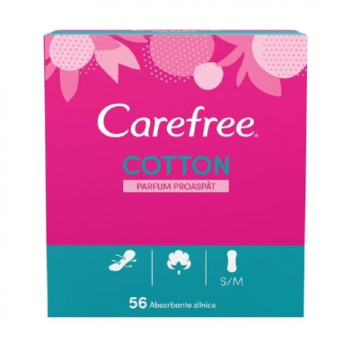 Absorbante zilnice Cotton Fresh Scent Carefree 56 buc