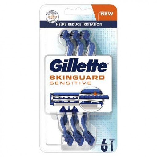 Aparat de ras de unica folosinta Gillette Skinguard Sensitive, 6 buc set