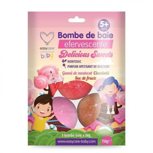 Bombe de baie efervescente pentru copii Delicious Sweets 150 g