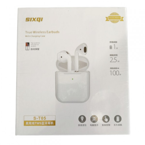 Casti In-Ear wireless with charging case Sixqi