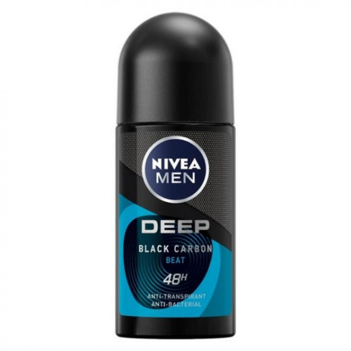 Deodorant antiperspirant roll-on Nivea Men Deep Black Carbon Beat 50 ml