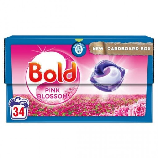 Detergent de rufe pods Bold All-in-1 PODS® Lenor Pink Blossom 34 capsule 792.2g