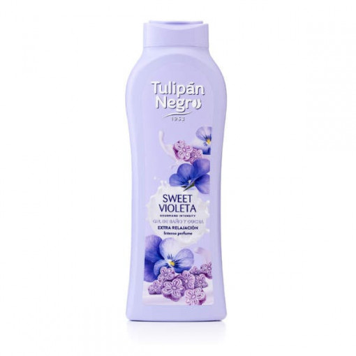 Gel de dus & spuma de baie Tulipan Negro Sweet Violeta 650 ml
