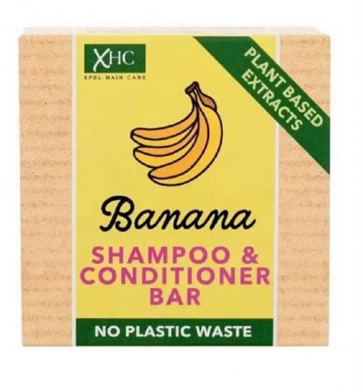 Sampon & Balsam solid pentru toate tipurile de par XHC Banana 60 g