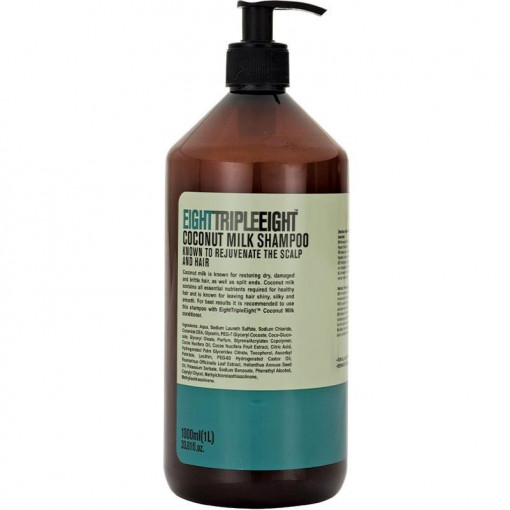 Sampon pentru par deteriorat Triple Eight Coconut Milk 1000 ml