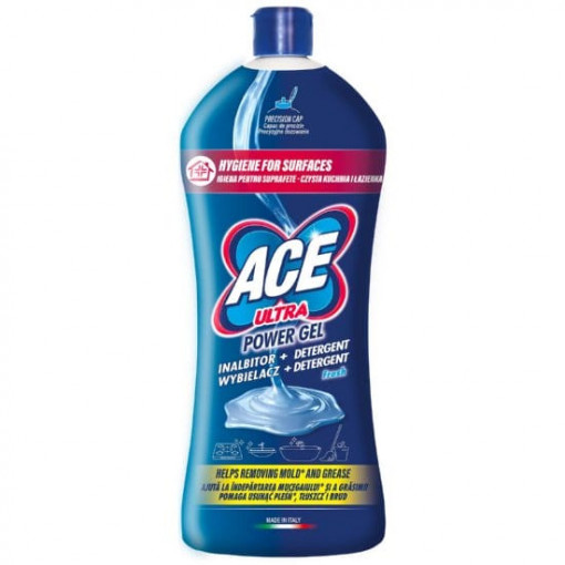 Solutie gel inalbitor + detergent Ace Ultra Power Gel Fresh 1l