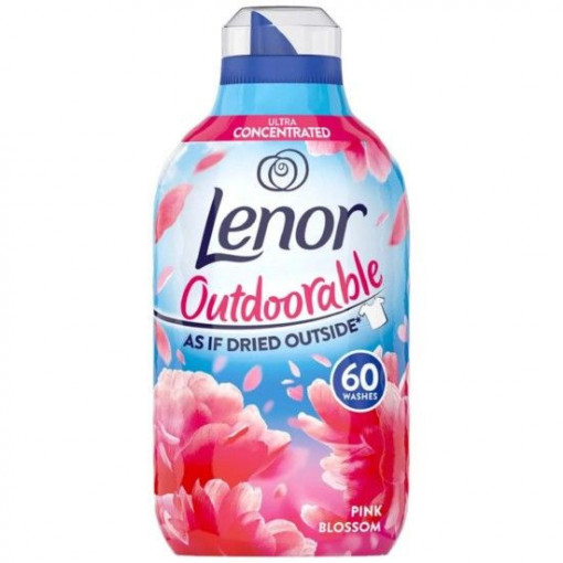 Balsam de rufe ultra concentrat, Lenor Outdoorable Pink Blossom 60 spalari, 840 ml