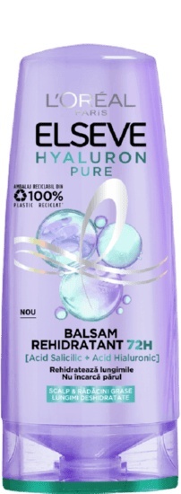 Balsam rehidratant pentru par gras L'Oreal Elseve Hyaluron Pure 200 ml