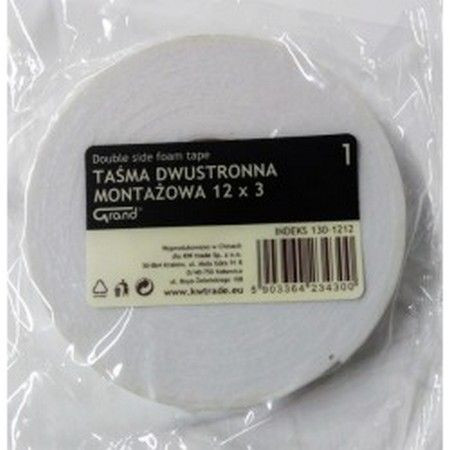 Banda dublu adeziva buretata 12 x 3 Grand