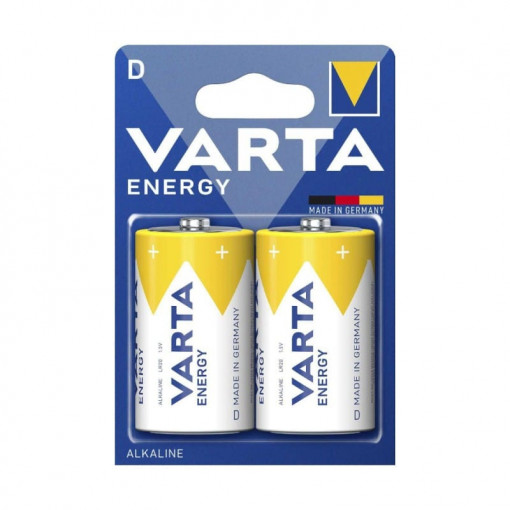 Baterii alkaline Varta Energy D, LR20, set 2 buc