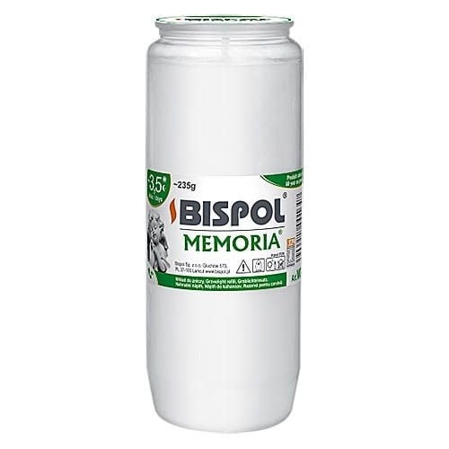 Bispol Memoria WO4 lumanare alba durata 3.5 zile