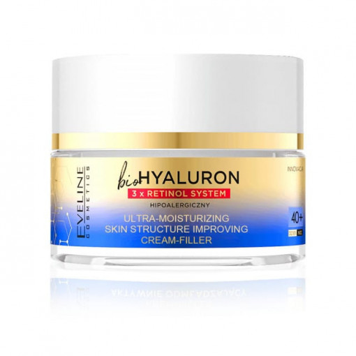 Crema de fata antirid Bio Hyaluron 3 x Retinol System 40+ Eveline Cosmetics 50 ml