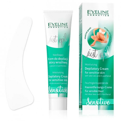 Crema depilatoare piele sensibila cu aloe vera si pantenol Just Epil Sensitive Eveline Cosmetics 125 ml