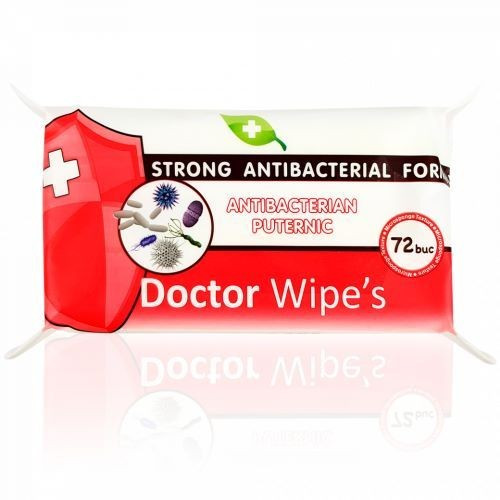 Doctor wipe`s antibacterian puternic servetele umede 70 buc