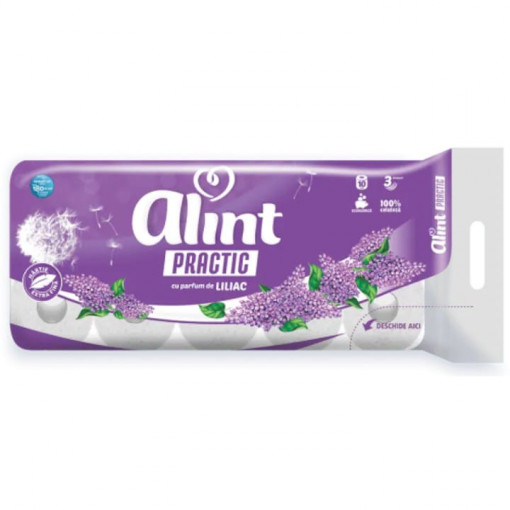 Hartie igienica Alint Liliac 3 straturi 10 role