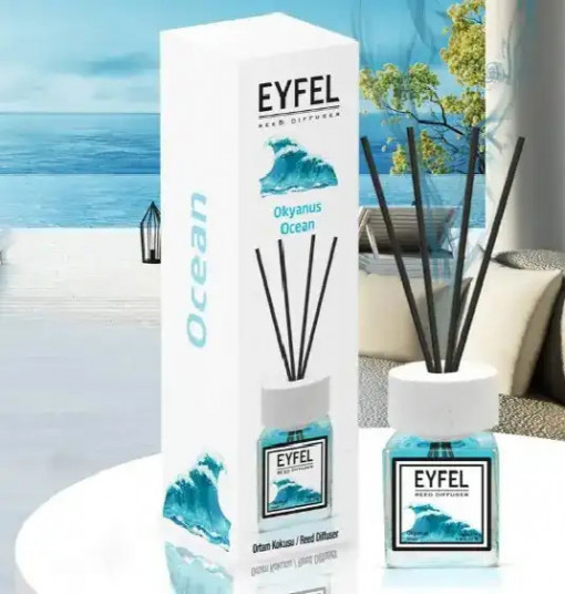Odorizant camera cu bete de ratan Eyfel Ocean 120 ml