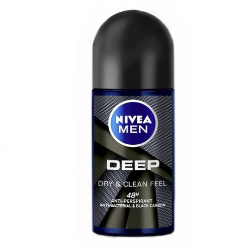 Deodorant antiperspirant roll-on Nivea Men Deep Black Carbon 50 ml
