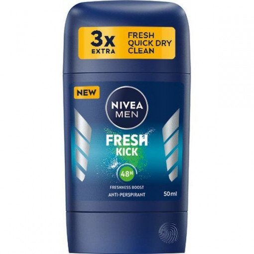 Deodorant antiperspirant stick, Nivea Men Fresh Kick, 50 ml