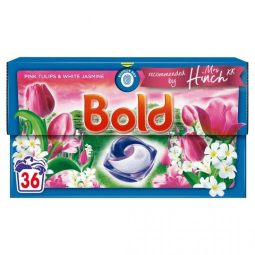 Detergent de rufe pods Bold All-in-1 PODS Pink Tulips & White Jasmine 36 buc 698.4 g
