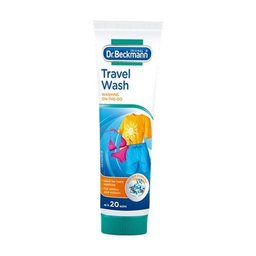 Detergent gel concentrat universal pentru calatorii Dr.Beckmann Travel Wash 100 ml, 20 spalari
