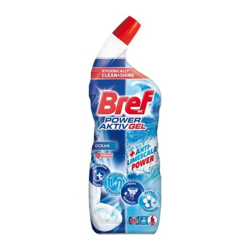 Gel anticalcar pentru vasul de toaleta Bref Wc Hygienically Clean & Shine Ocean 700 ml