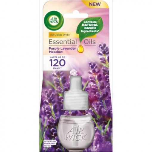 Odorizant camera Air Wick Essential Oils Purple Lavender Meadow mono electric rezerva 19 ml