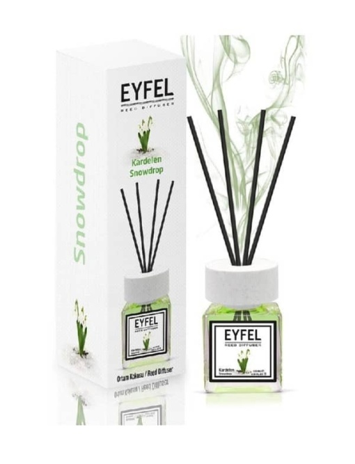 Odorizant camera cu bete de ratan Eyfel Snowdrop Ghiocei 120 ml