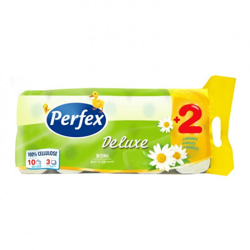 Perfex parfum de piersica hartie igienica 3 straturi 10 role