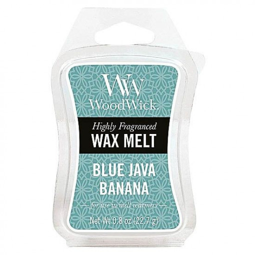 Ceara pentru vasul de aromoterapie Woodwick Blue Java Banana, Highly Fragranced Wax Melt, 22.7 g