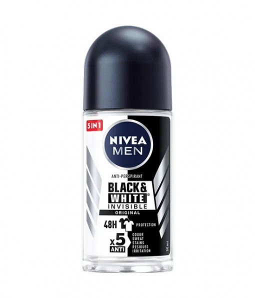 Deodorant antiperspirant roll-on Nivea Men Invisible Black & White Original 50 ml