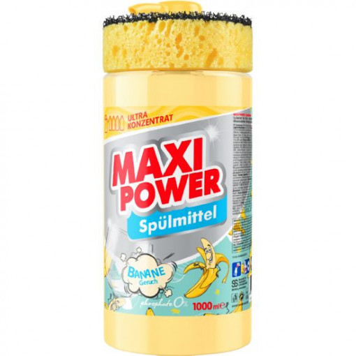 Detergent de vase ultra concentrat, Maxi Power Banane, 1000 ml